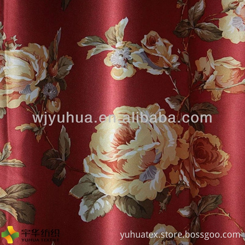 245GSM Shinning Print Blackout Curtain Fabric Home Textile